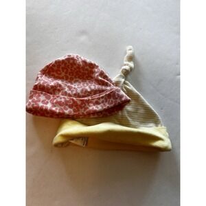 CARTERS Infants Baby Size 3 Months Hats Set Of 2 Girl Newborn Caps
